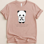 Panda in lab coat with text "i'm sorry about what i said when my queue was full".