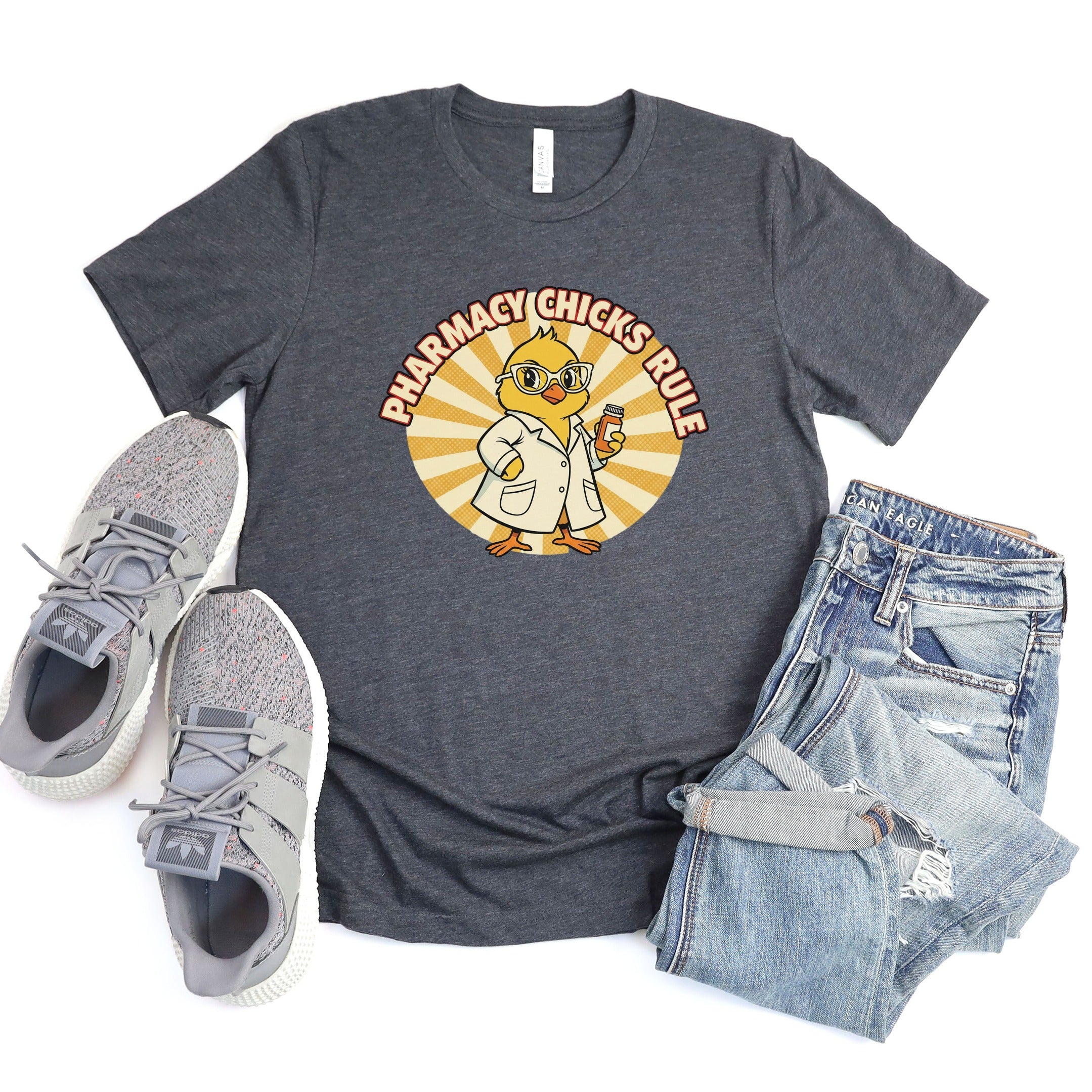 Pharmacy Chicks Rule T-shirt Graphic Design product type