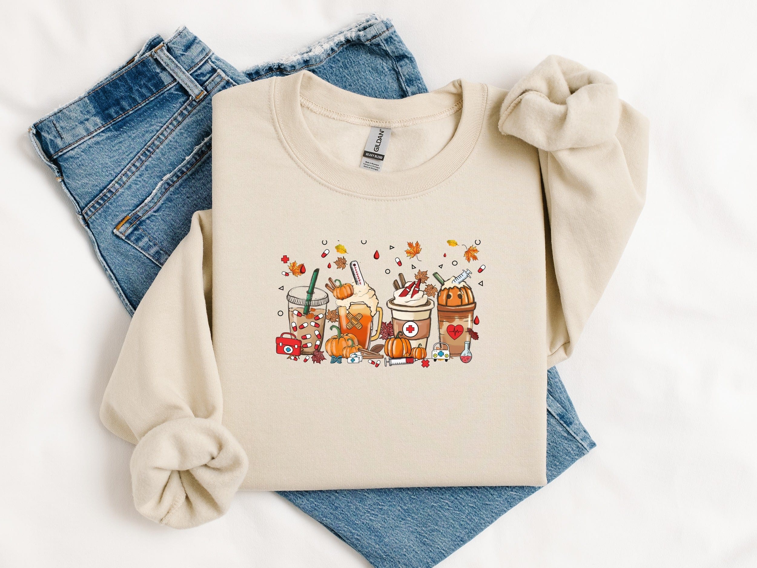 Cute Fall Beverages Graphic Shirt Cozy Sweatshirt product