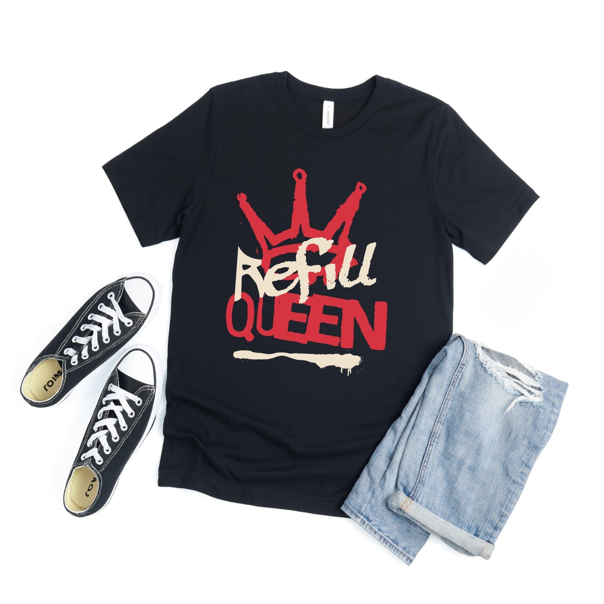 Refill Queen Graphic Tee Black T-shirt product type