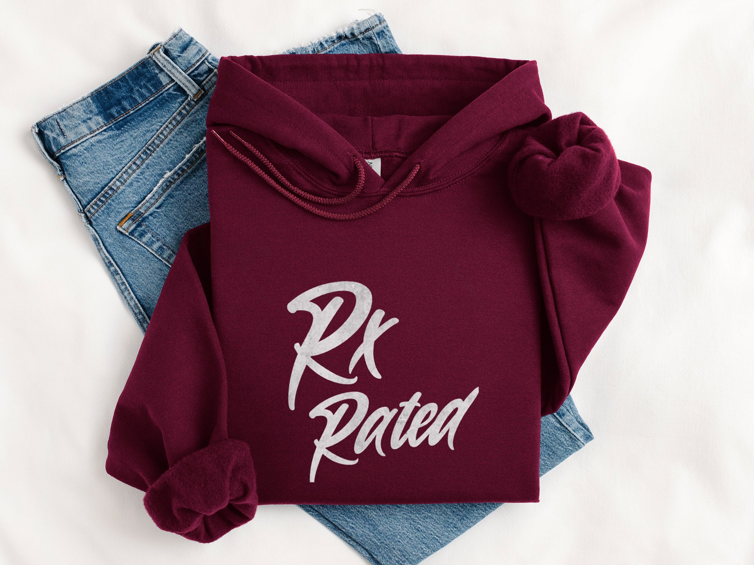 Rx Rated Hoodie Top with Fun Stylish Design