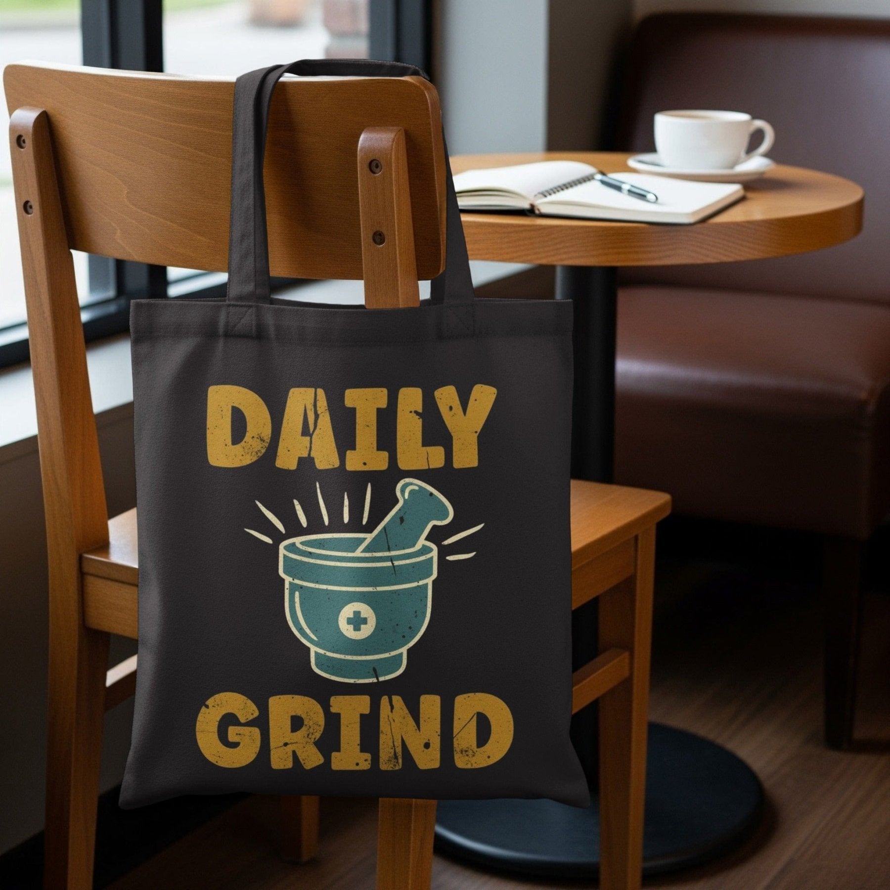 Daily Grind Tote Bag - Adverse Reactions - Pharmacy Apparel for Pharmacists, Techs & Students