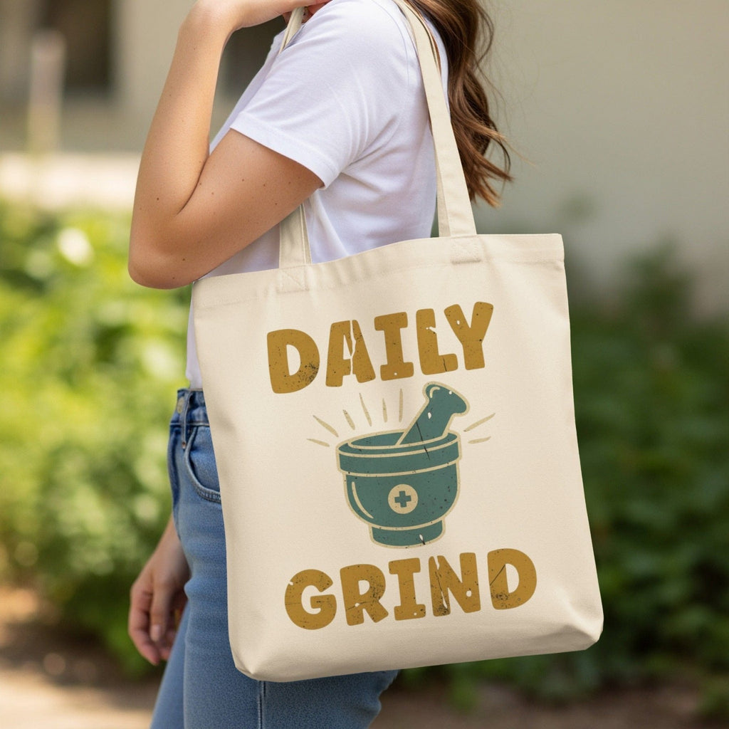 Daily Grind Tote Bag - Adverse Reactions - Pharmacy Apparel for Pharmacists, Techs & Students