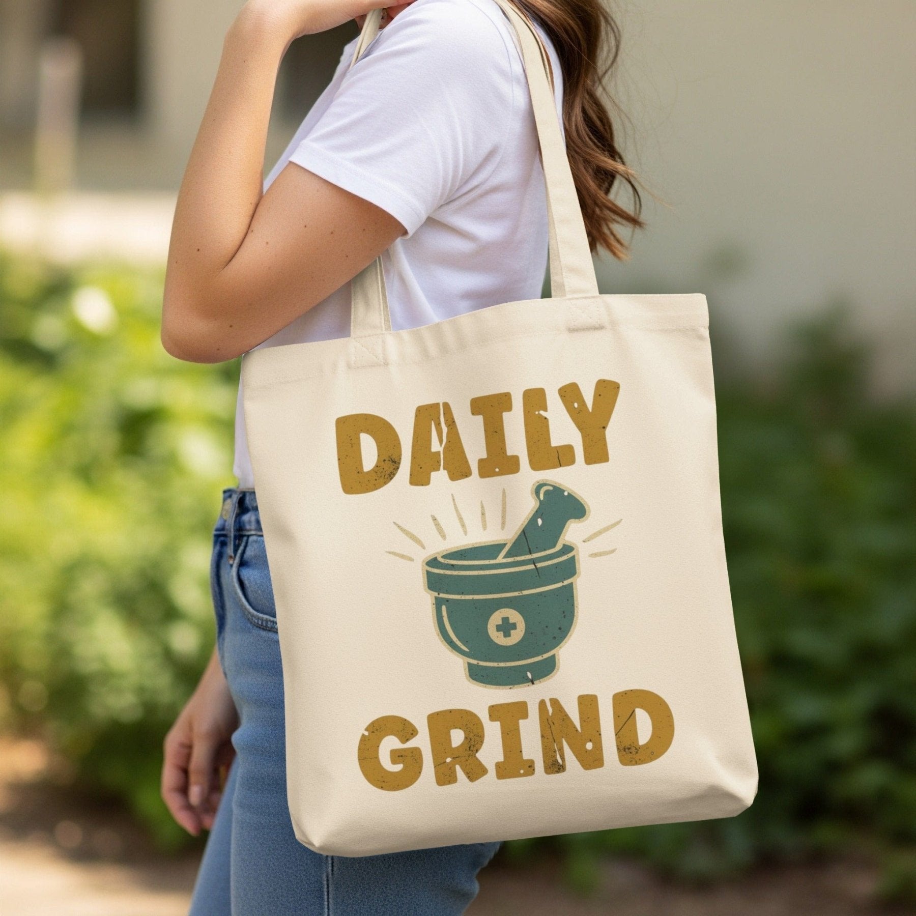 Daily Grind Tote Bag - Adverse Reactions - Pharmacy Apparel for Pharmacists, Techs & Students