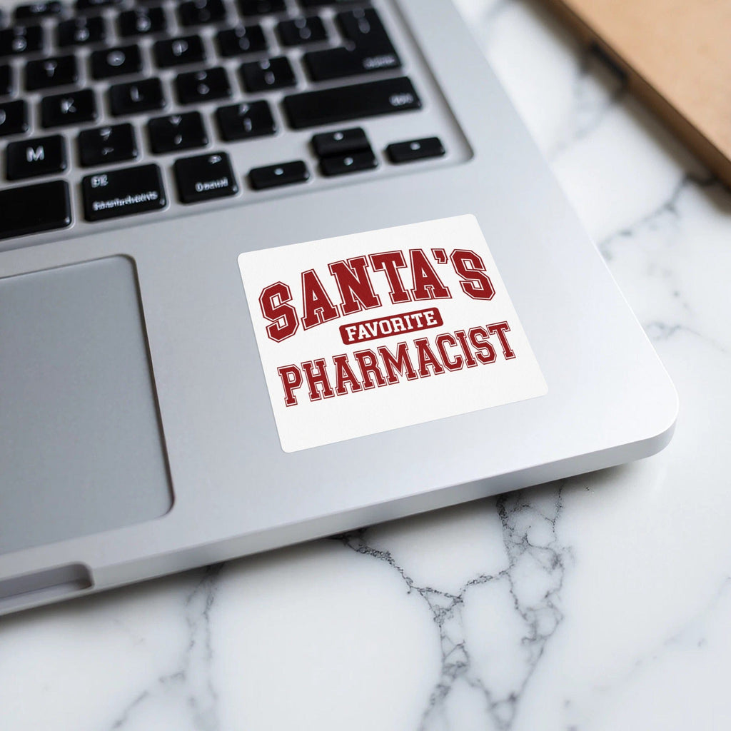 Santa's Favorite Pharmacist sticker for festive cheer