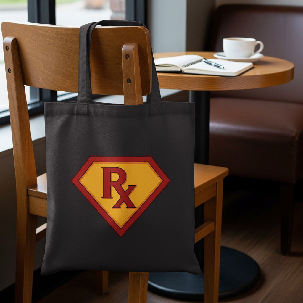 Superhero-Inspired RX Symbol Tote Bag accessory product