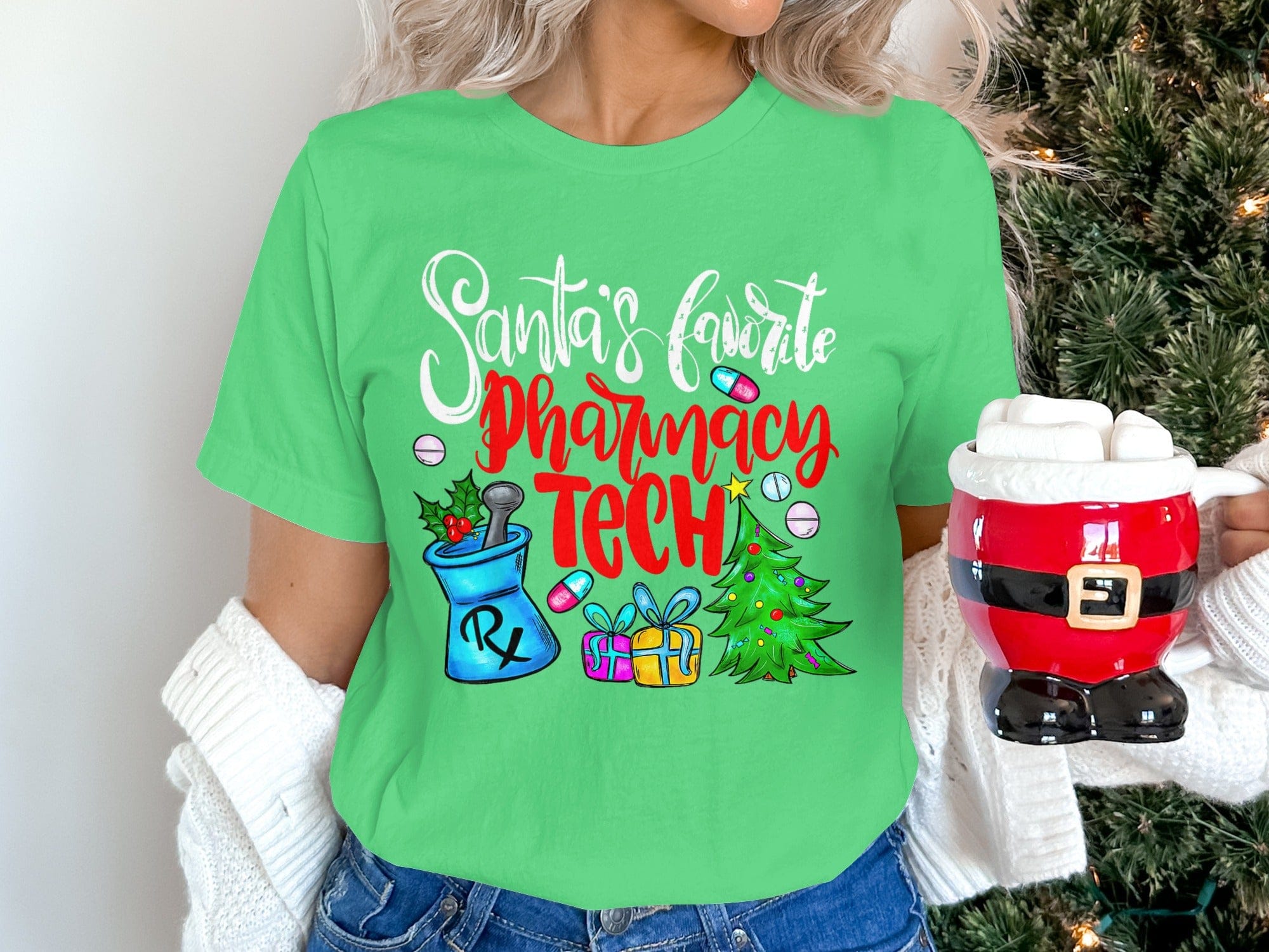 Santa's Favorite Pharmacy Technician Holiday Shirt