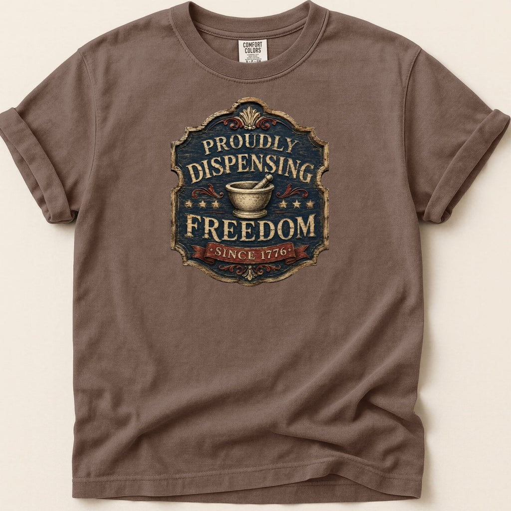 Dispensing Freedom Sign Tee - Adverse Reactions