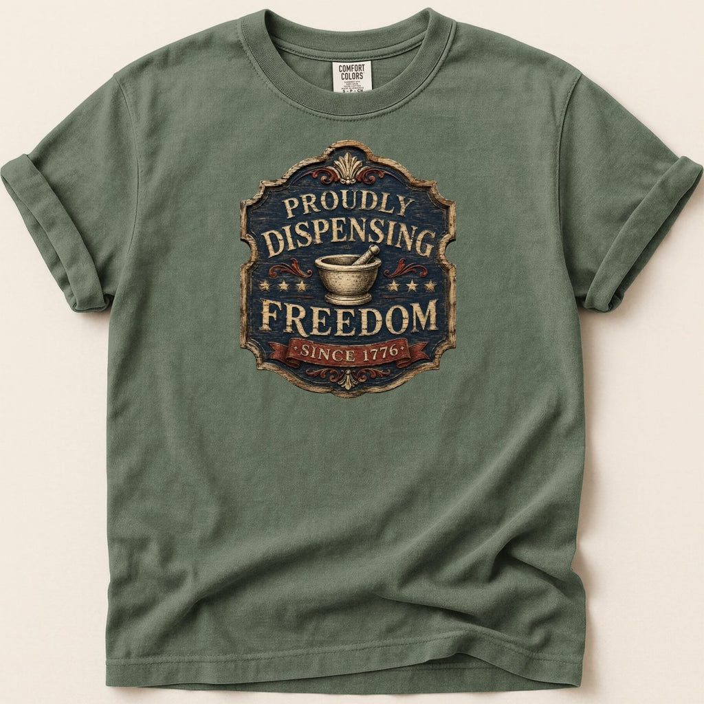 Dispensing Freedom Sign Tee - Adverse Reactions