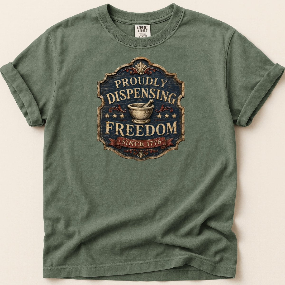 Dispensing Freedom Sign Tee - Adverse Reactions