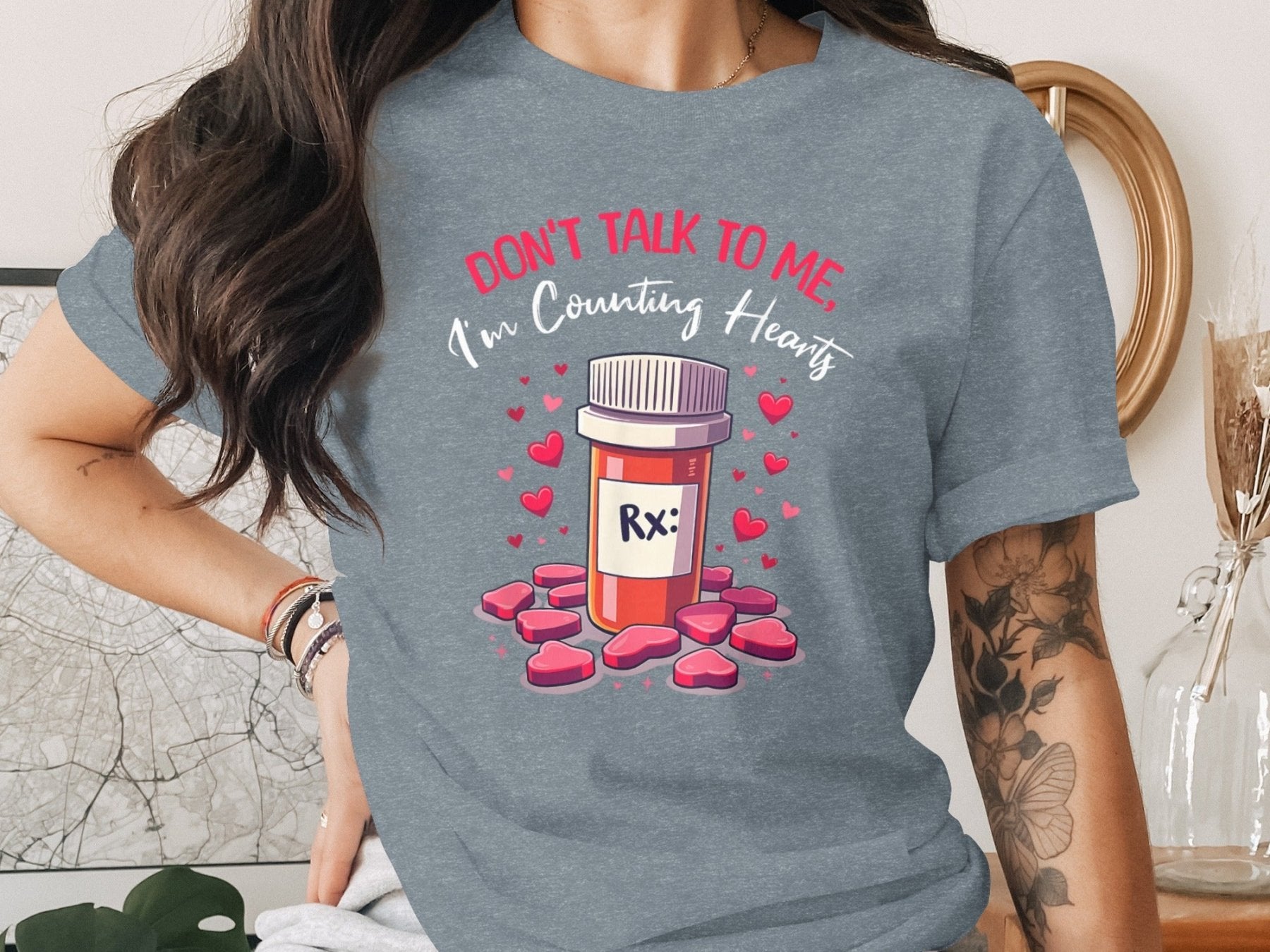 Don’t Talk to Me I’m Counting Hearts Tee - Pharmacy Apparel for Pharmacists, Techs & Students