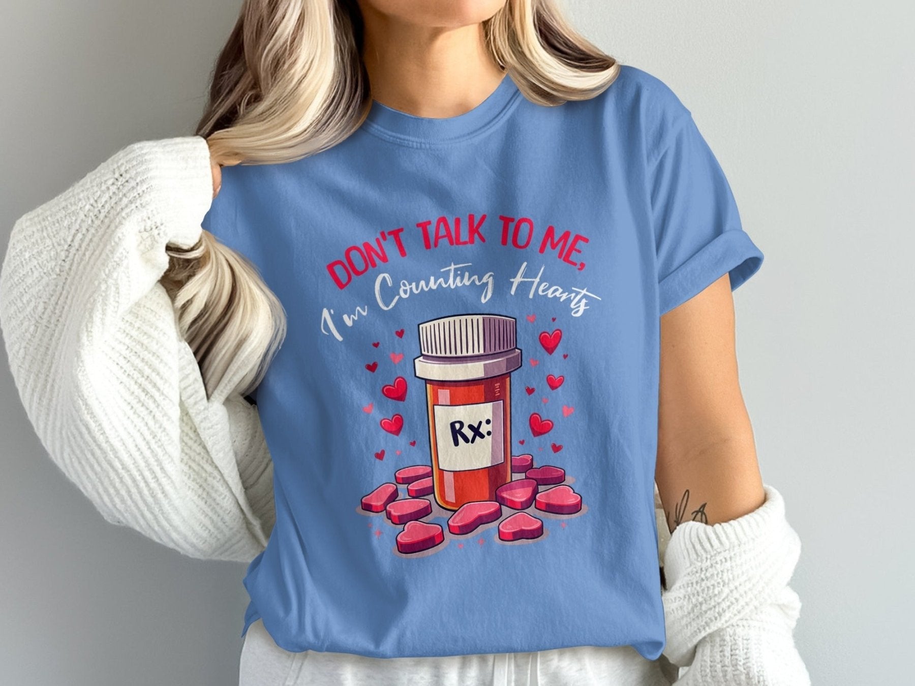 Don’t Talk to Me I’m Counting Hearts Tee - Pharmacy Apparel for Pharmacists, Techs & Students