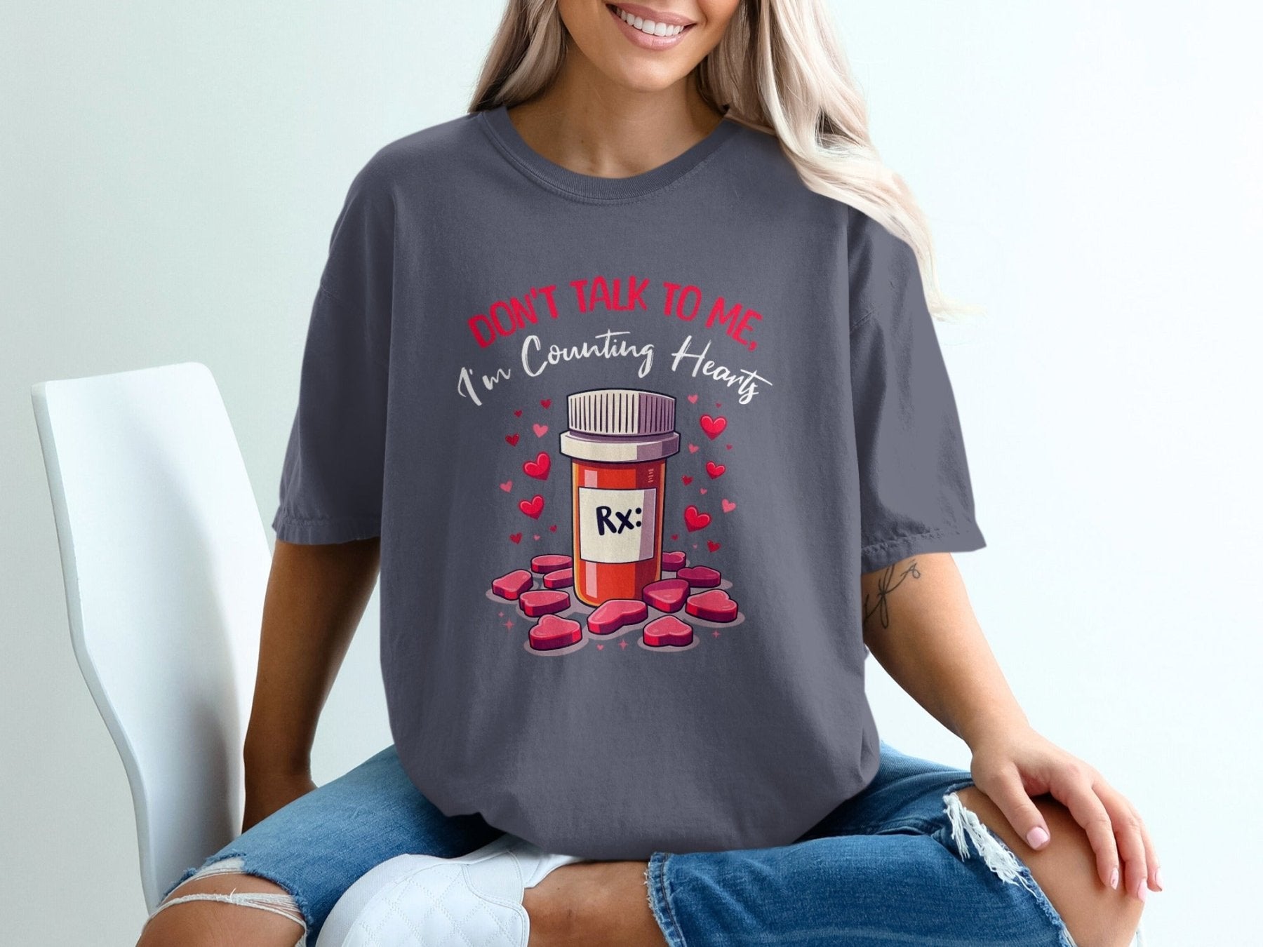 Don’t Talk to Me I’m Counting Hearts Tee - Pharmacy Apparel for Pharmacists, Techs & Students