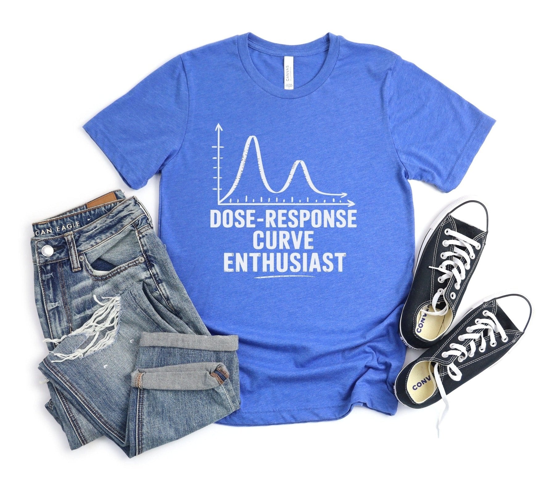 Dose - Response Curve Enthusiast Tee - Adverse Reactions - Pharmacy Apparel for Pharmacists, Techs & Students