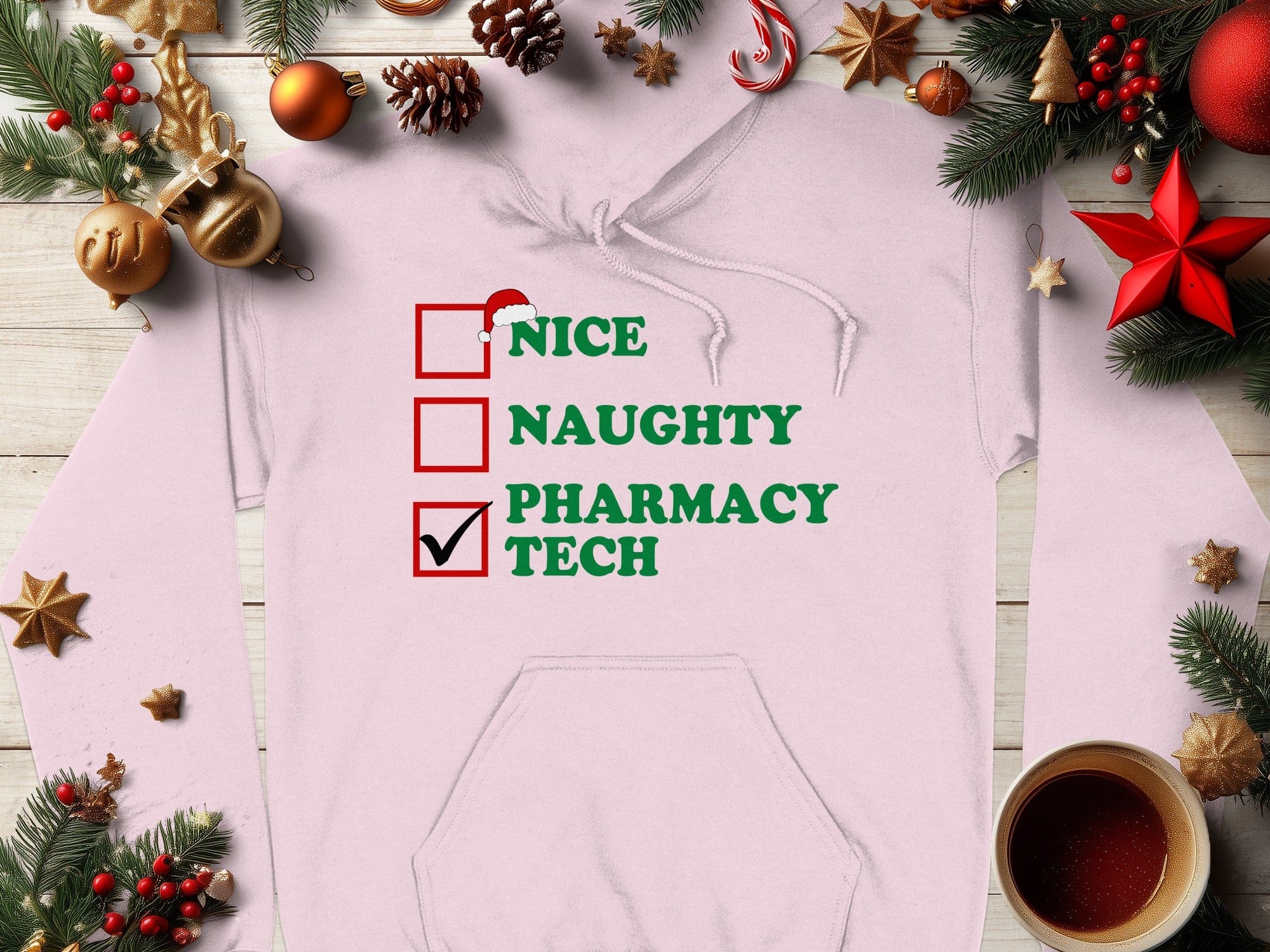 Christmas Pharmacy Tech Hoodie Festive Holiday Product