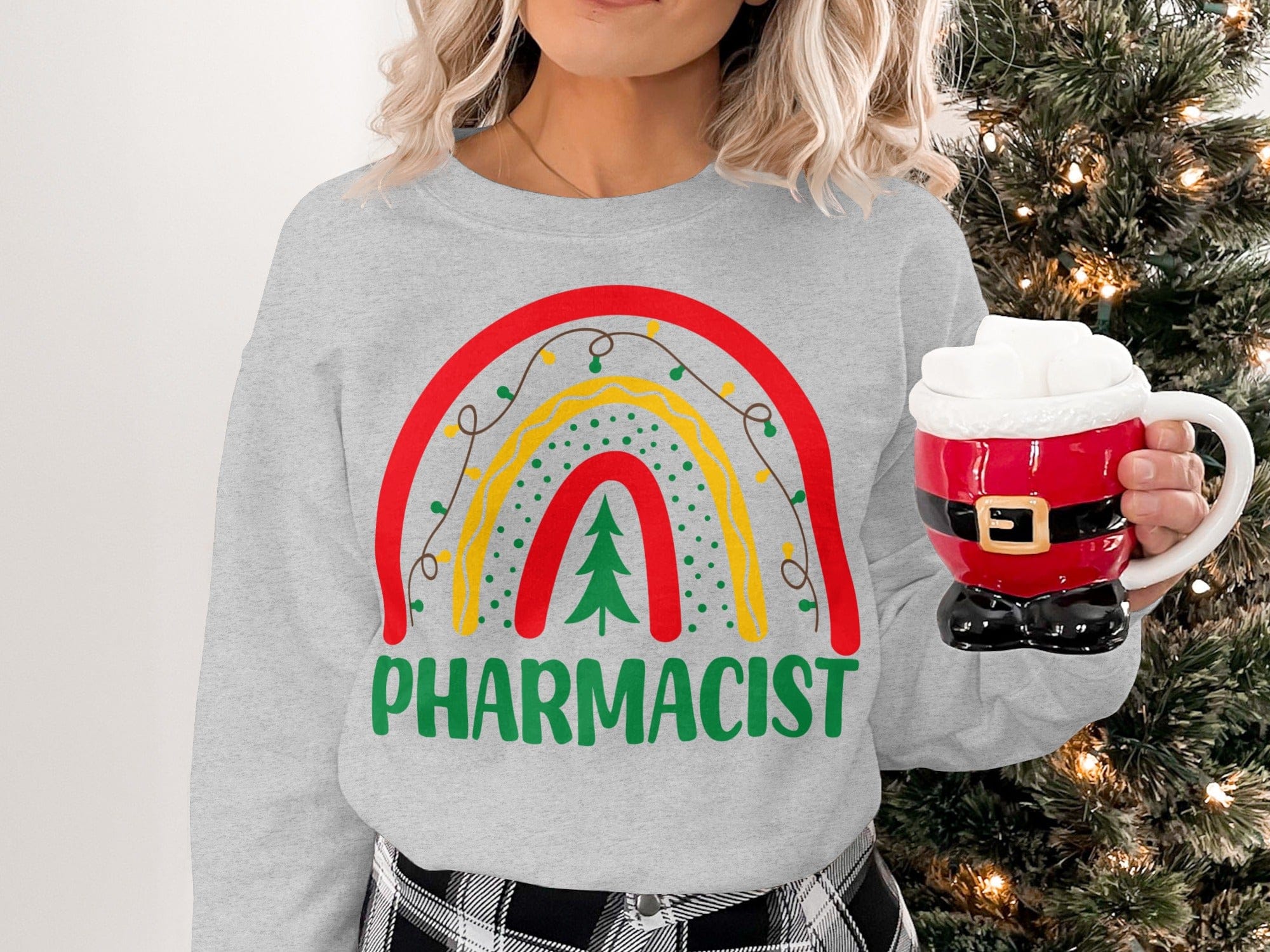 Christmas Pharmacist Rainbow Themed Sweatshirt Product