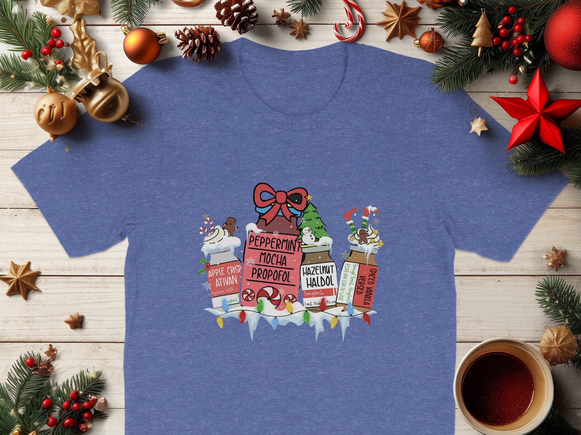 Festive Holiday Coffee Mug Design T-Shirt for Christmas