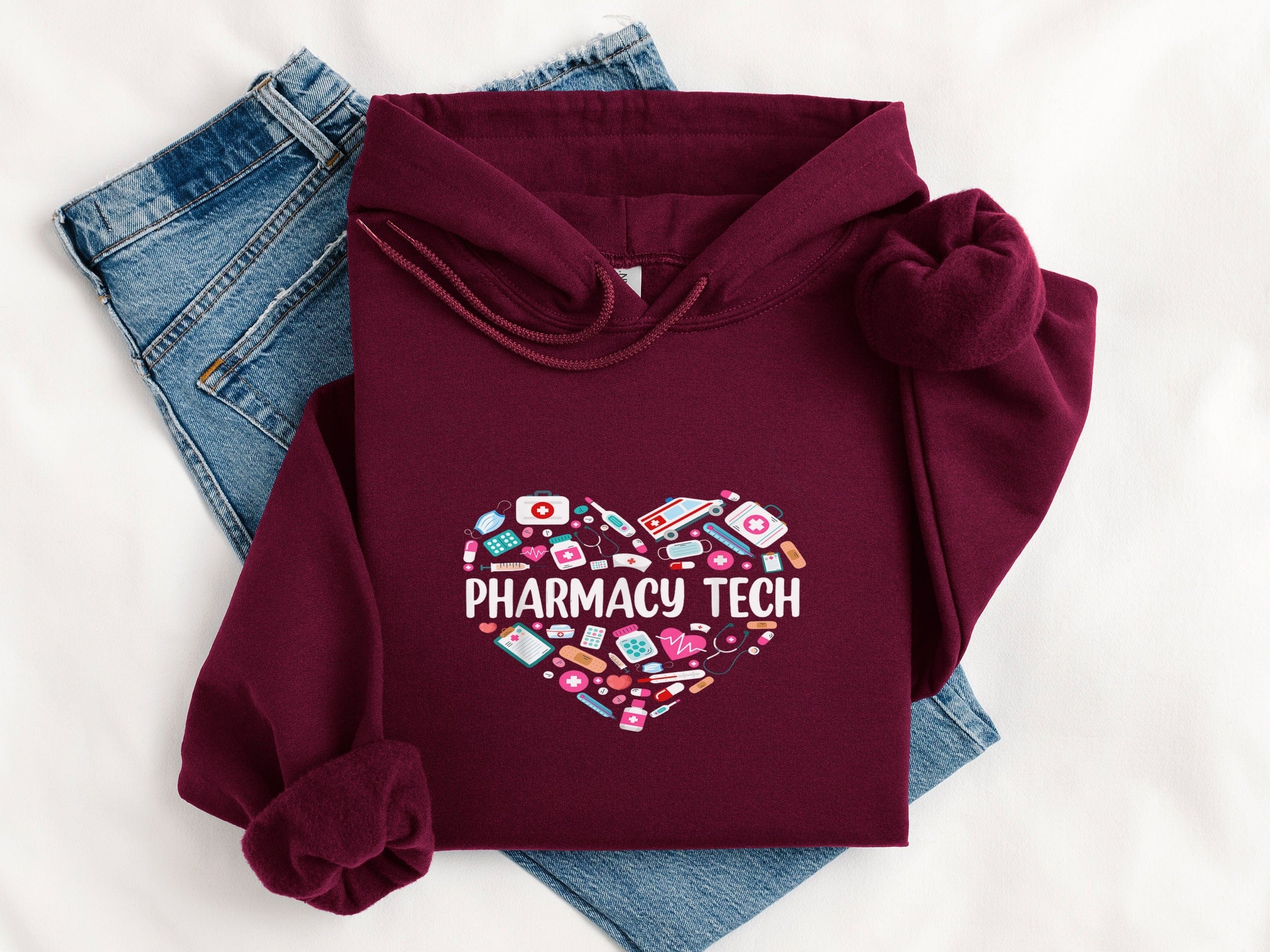 Pharmacy Tech Heart Graphic Hoodie product