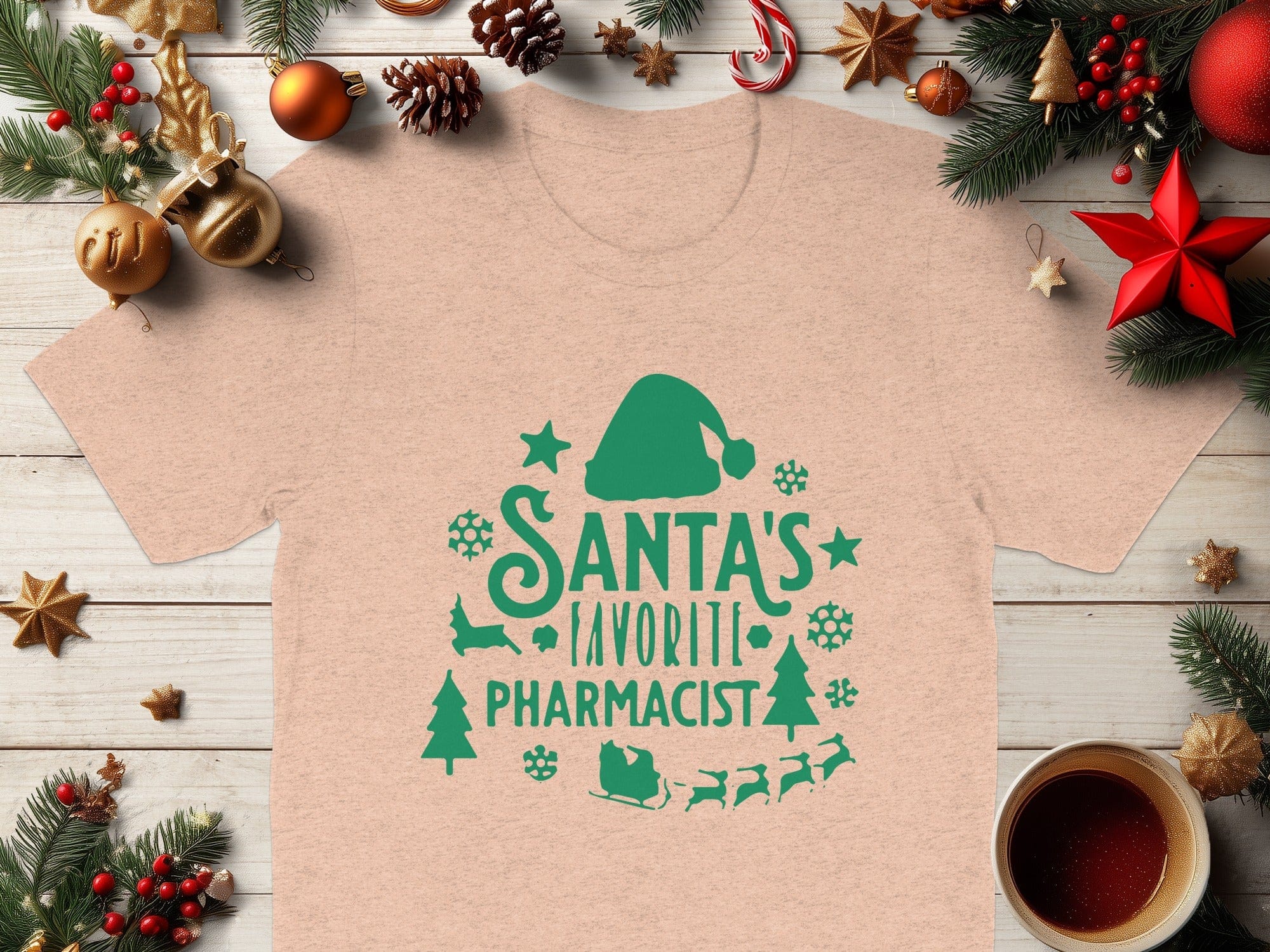 Santa's Favorite Pharmacist Christmas T-shirt