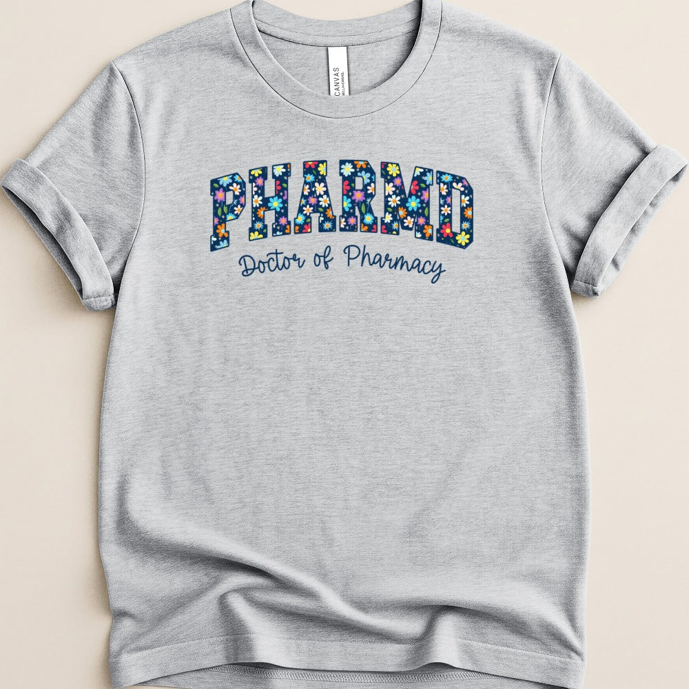 Floral PharmD v1 Tee