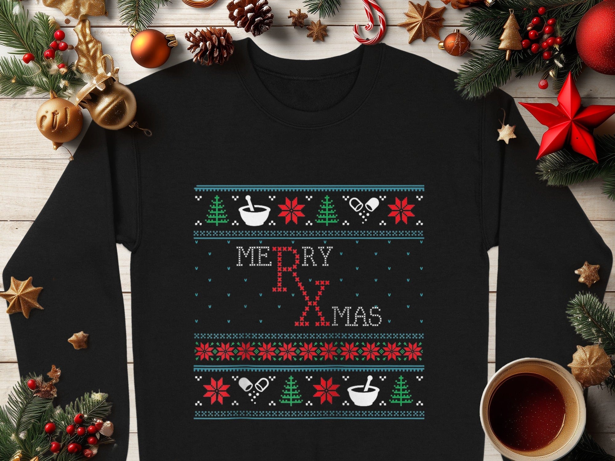 Festive Holiday Merry Rxmas Ugly Christmas Sweater product