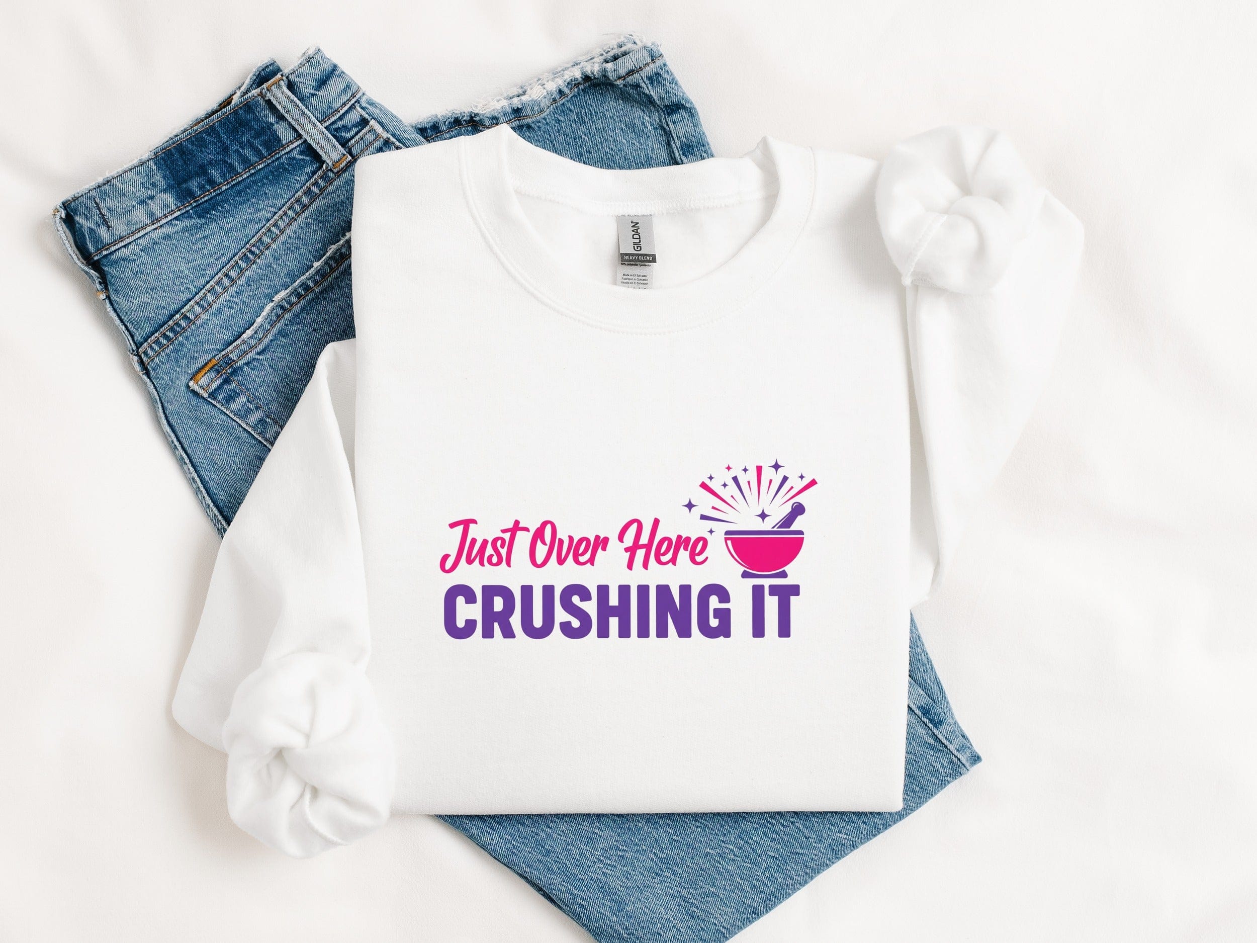 Just Over Here Crushing It Graphic Shirt product