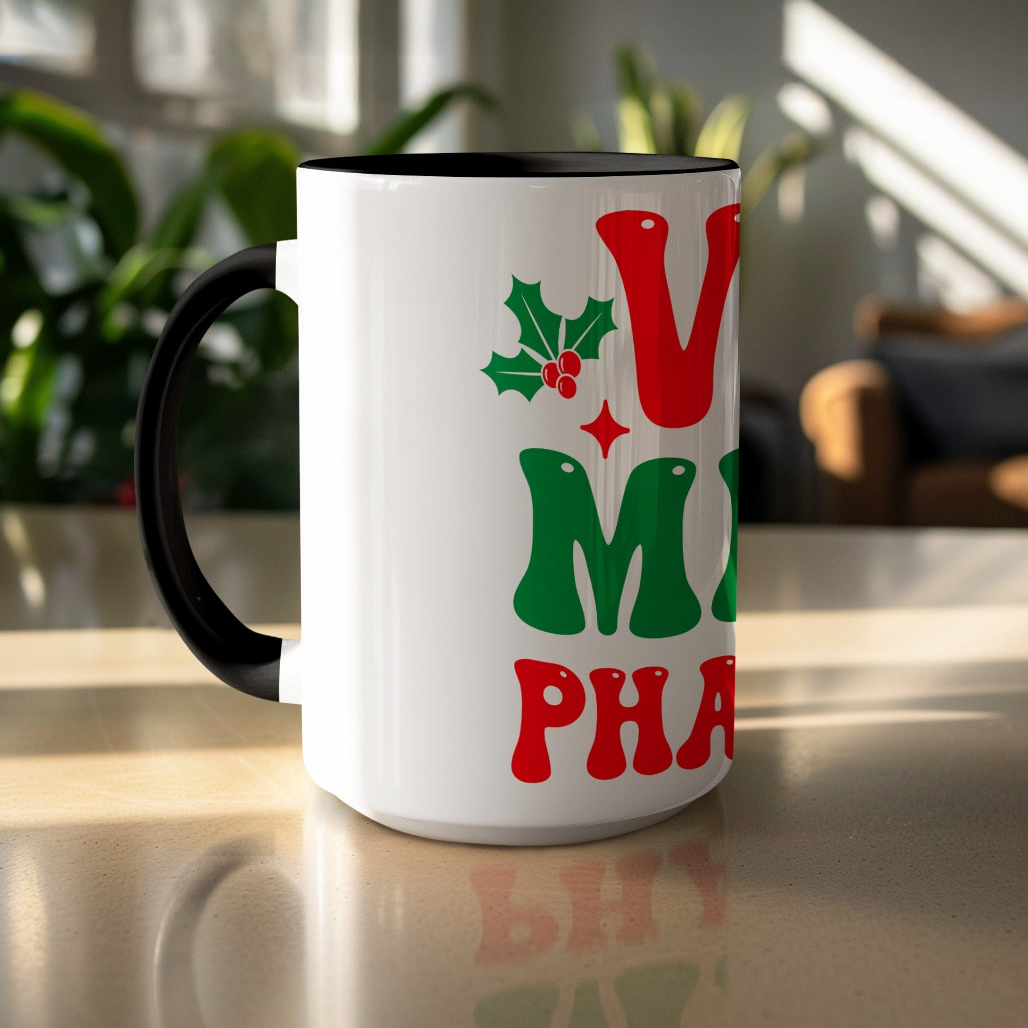 Vintage Merry Christmas Holiday Theme Mug