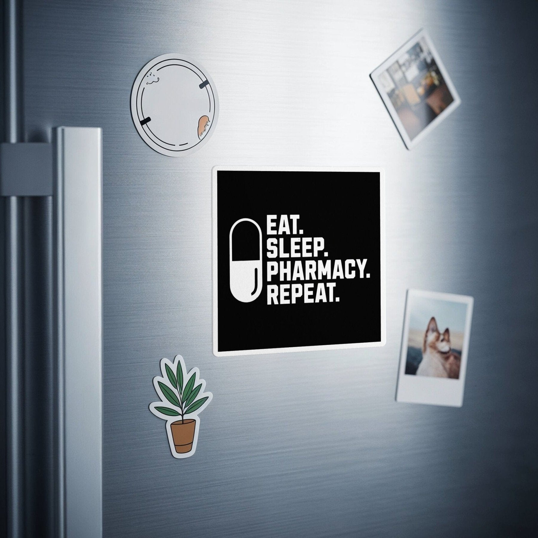 Eat Sleep Pharmacy Repeat Magnet - Pharmacy Apparel for Pharmacists, Techs & Students
