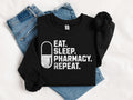 Eat Sleep Pharmacy Repeat Sweatshirt - Pharmacy Apparel for Pharmacists, Techs & Students