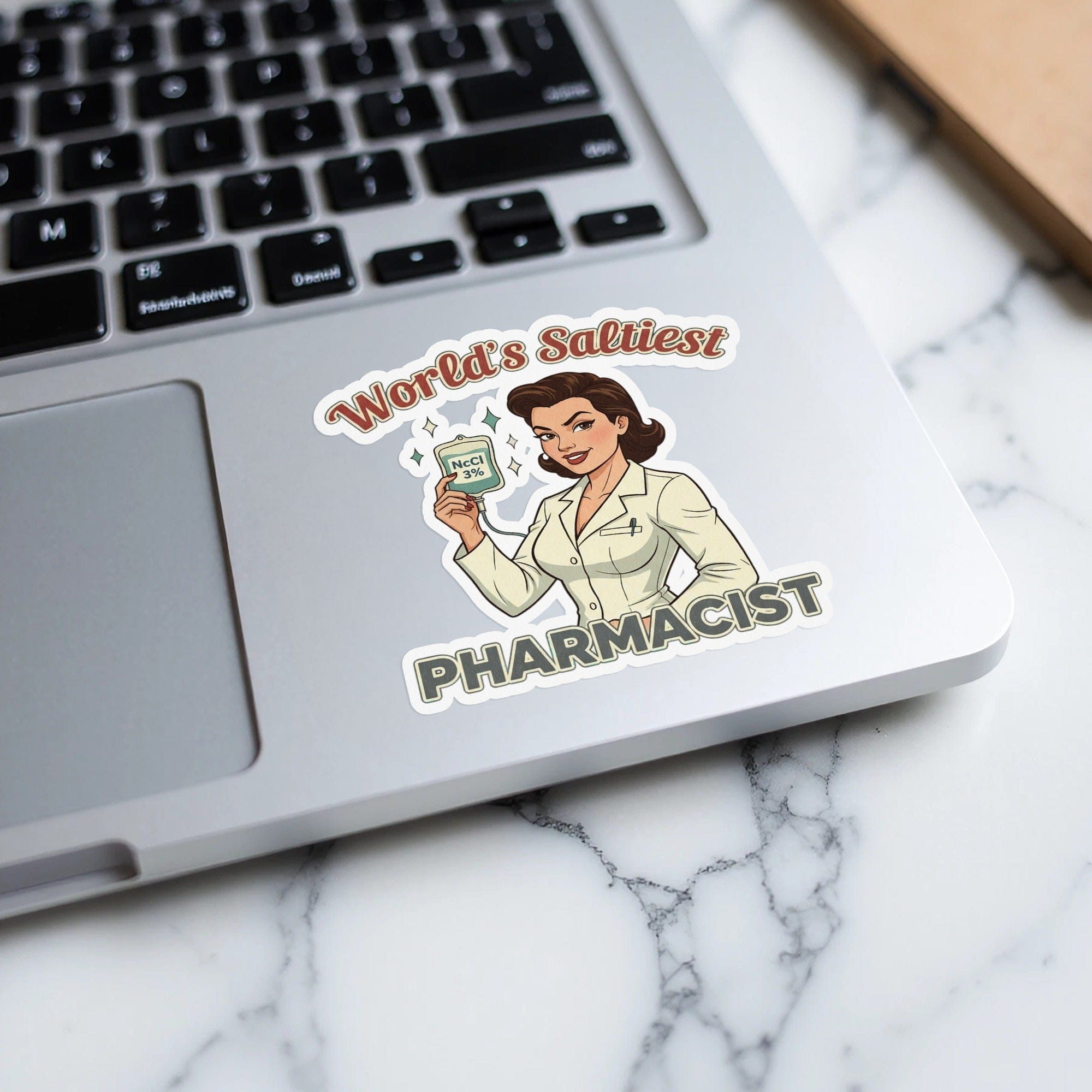 World's Saltiest Pharmacist Adhesive Sticker