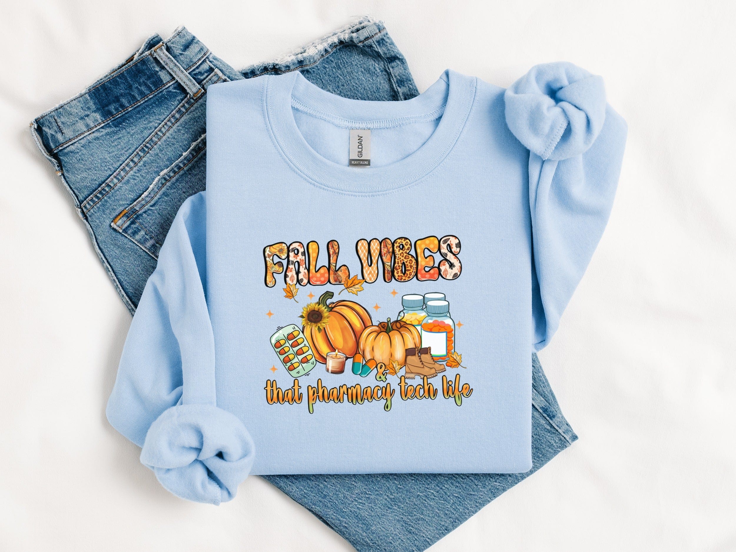 Fall Vibes Pharmacy Tech Life Graphic Sweatshirt product