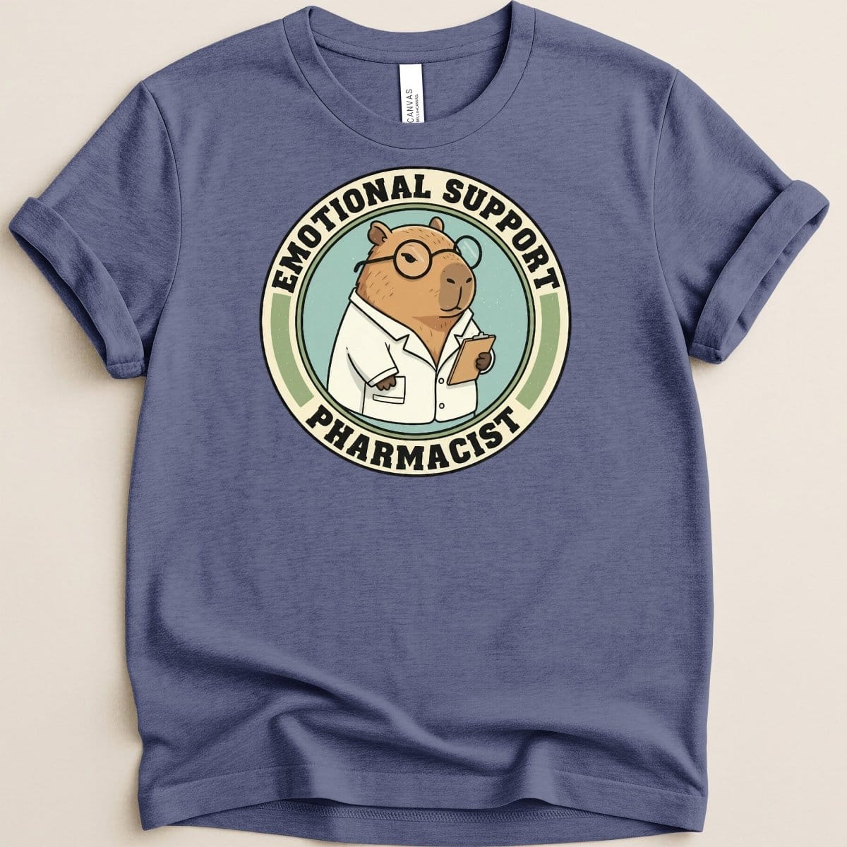Emotional Support Pharmacist Capybara Tee - Adverse Reactions