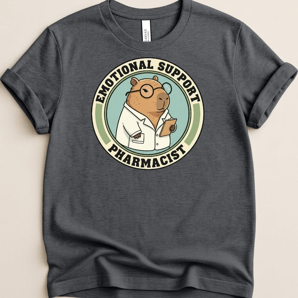 Emotional Support Pharmacist Capybara Tee - Adverse Reactions