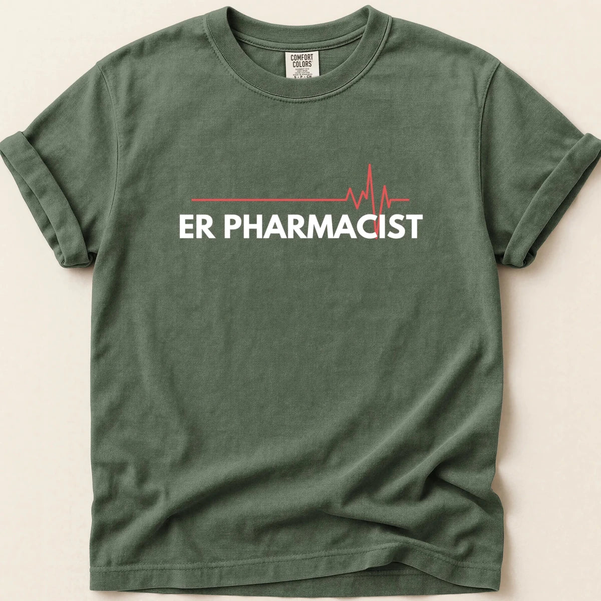 ER Pharmacist Heartbeat Line Tee - Adverse Reactions