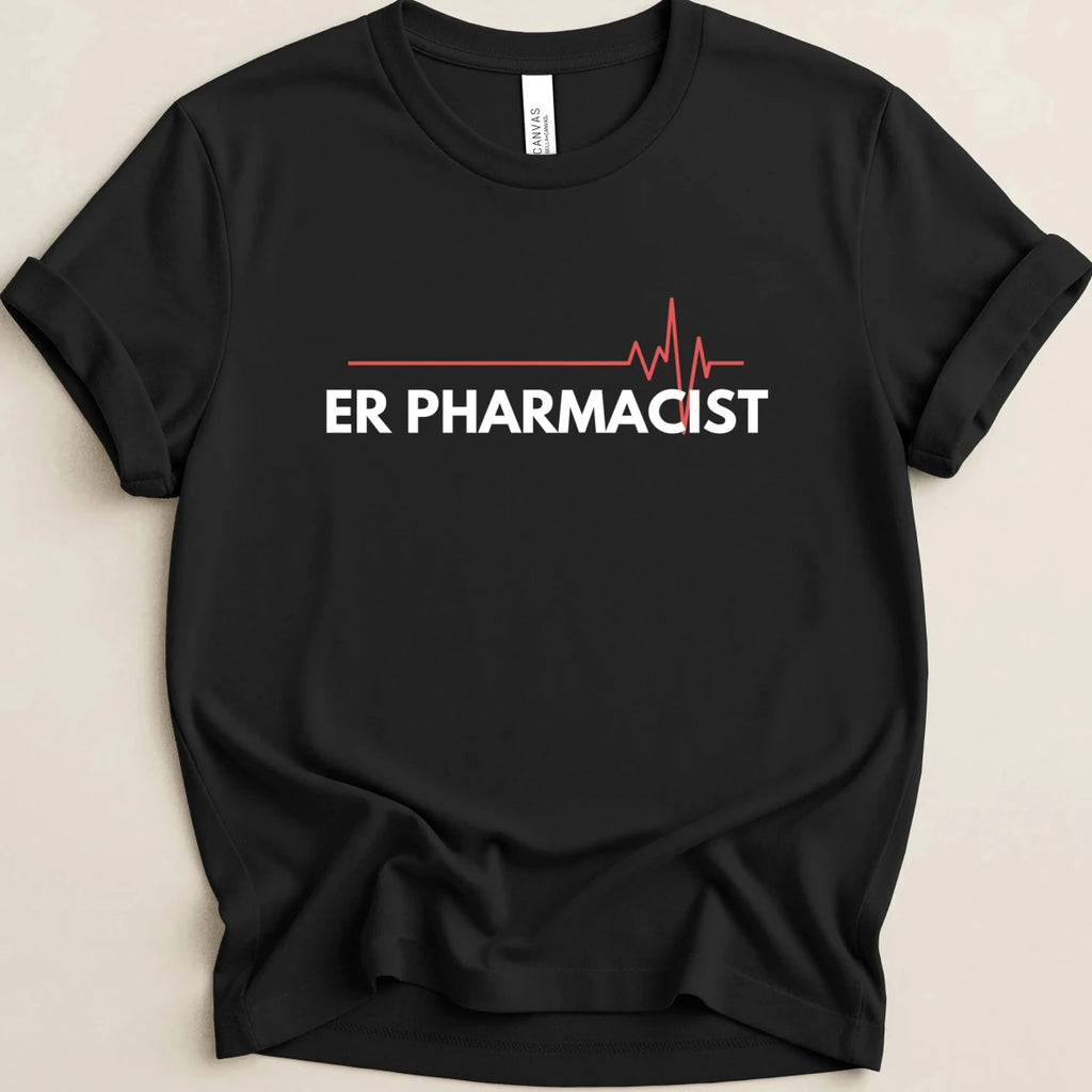 ER Pharmacist Heartbeat Line Tee - Adverse Reactions