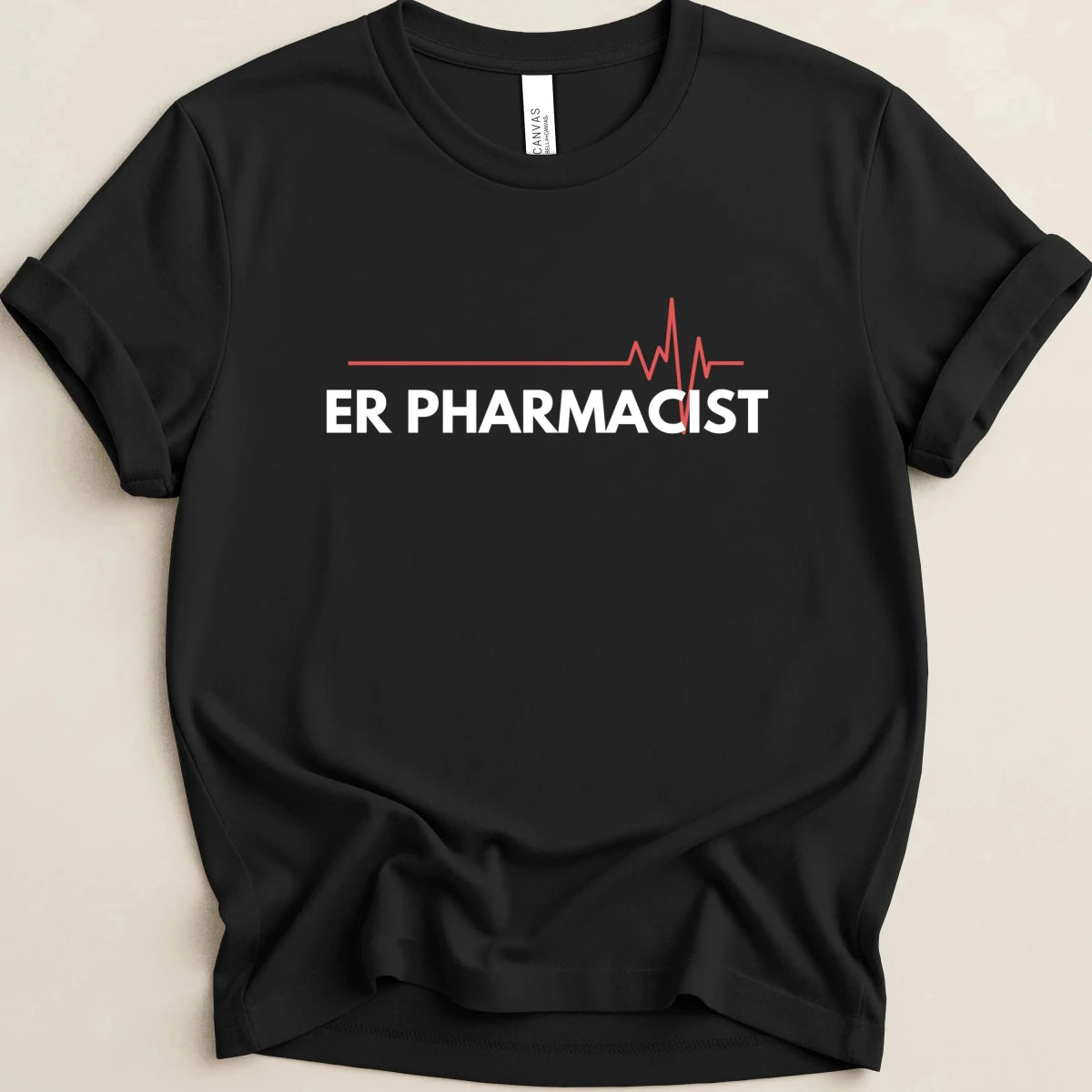 ER Pharmacist Heartbeat Line Tee - Adverse Reactions