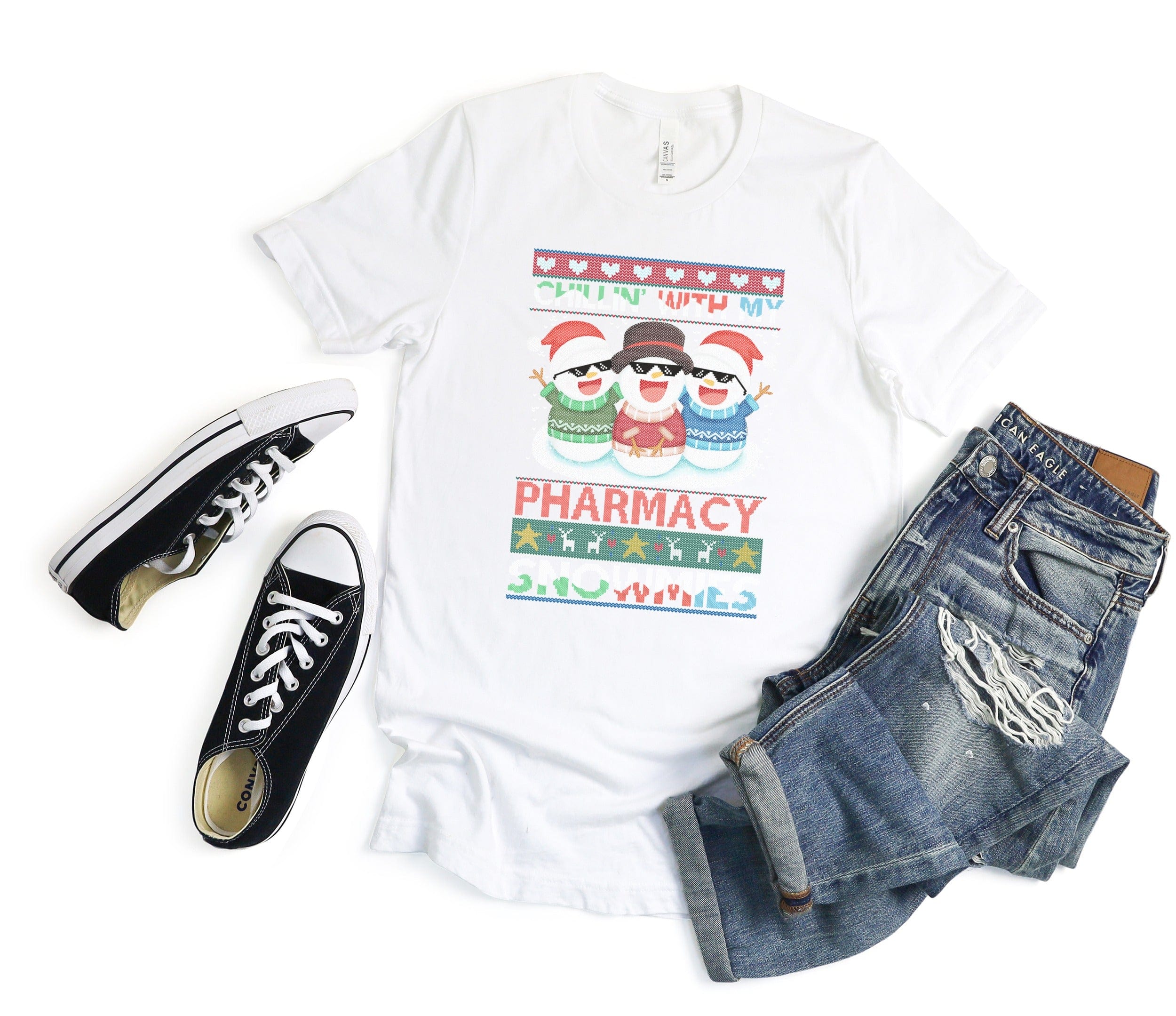 Christmas Pharmacy Theme T-shirt Festive Holiday Product