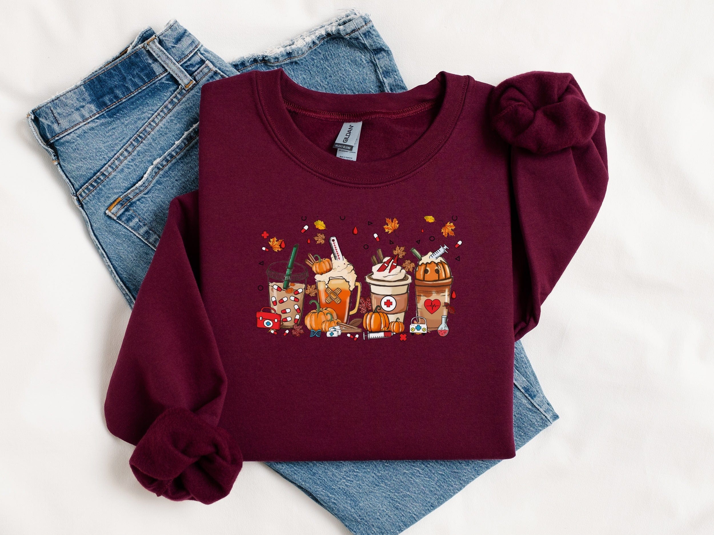Cute Autumn Inspired Drinks Printed Long Sleeve product
