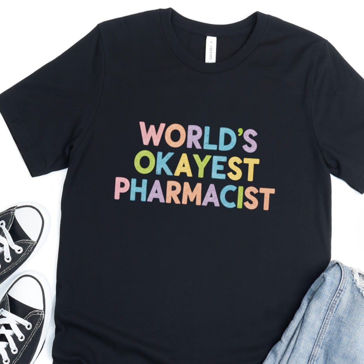 World's Okayest Pharmacist T-Shirt