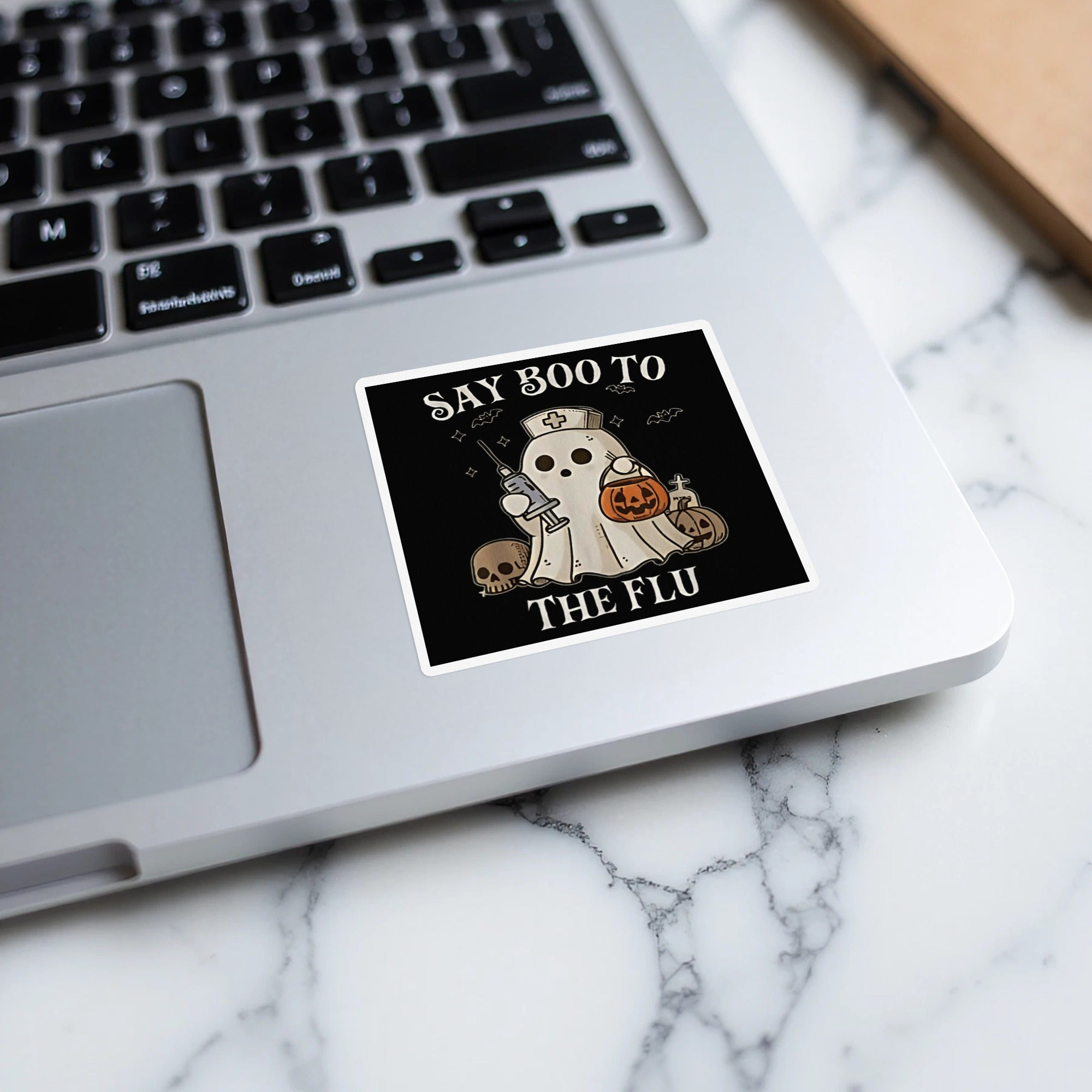 Say Boo to the Flu Custom Stickers product