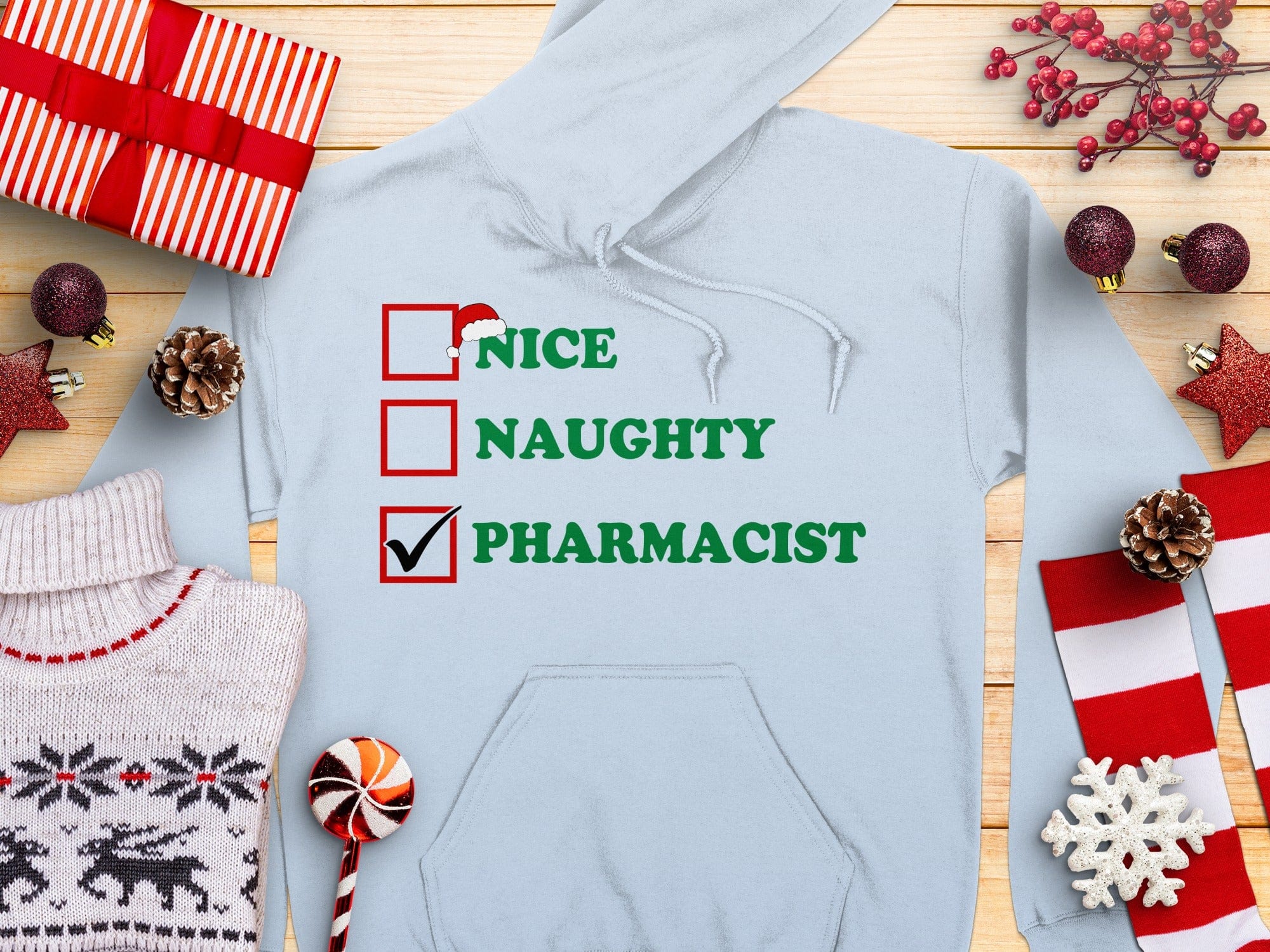 Nice Naughty Pharmacist Check Hoodie product