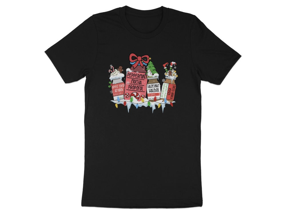 Peppermint Mocha Propofol Pharmacist Christmas Tee