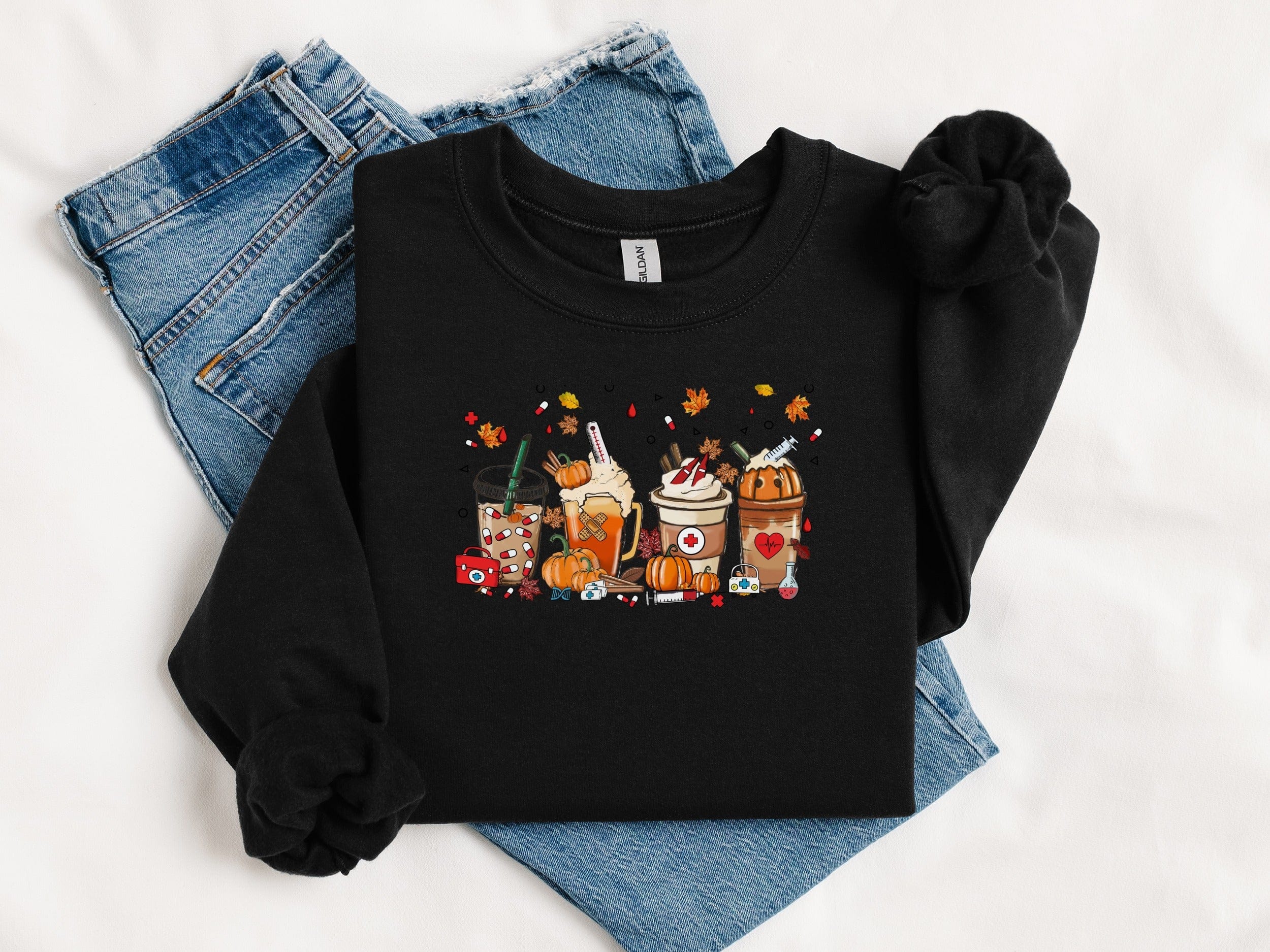 Cozy Fall Inspired Halloween Themed Sweatshirt product