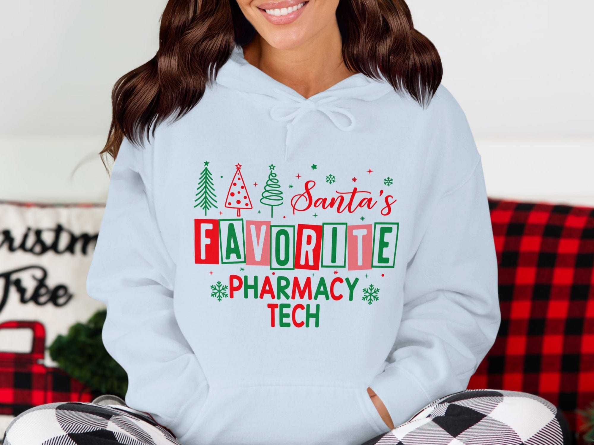 Santa's Favorite Pharmacy Tech Hoodie Christmas product