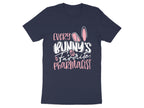 Dark t-shirt with "Every Bunny's Favorite Pharmacist" and Easter bunny ears.