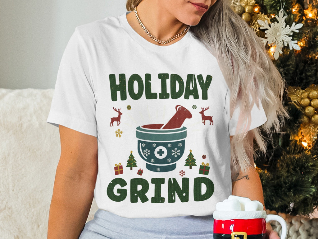 Festive Holiday Grind T-Shirt for Seasonal Cheer
