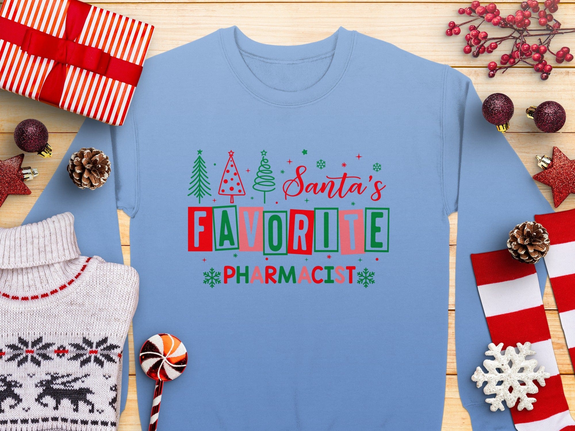 Santa's Favorite Pharmacist Christmas Sweatshirt