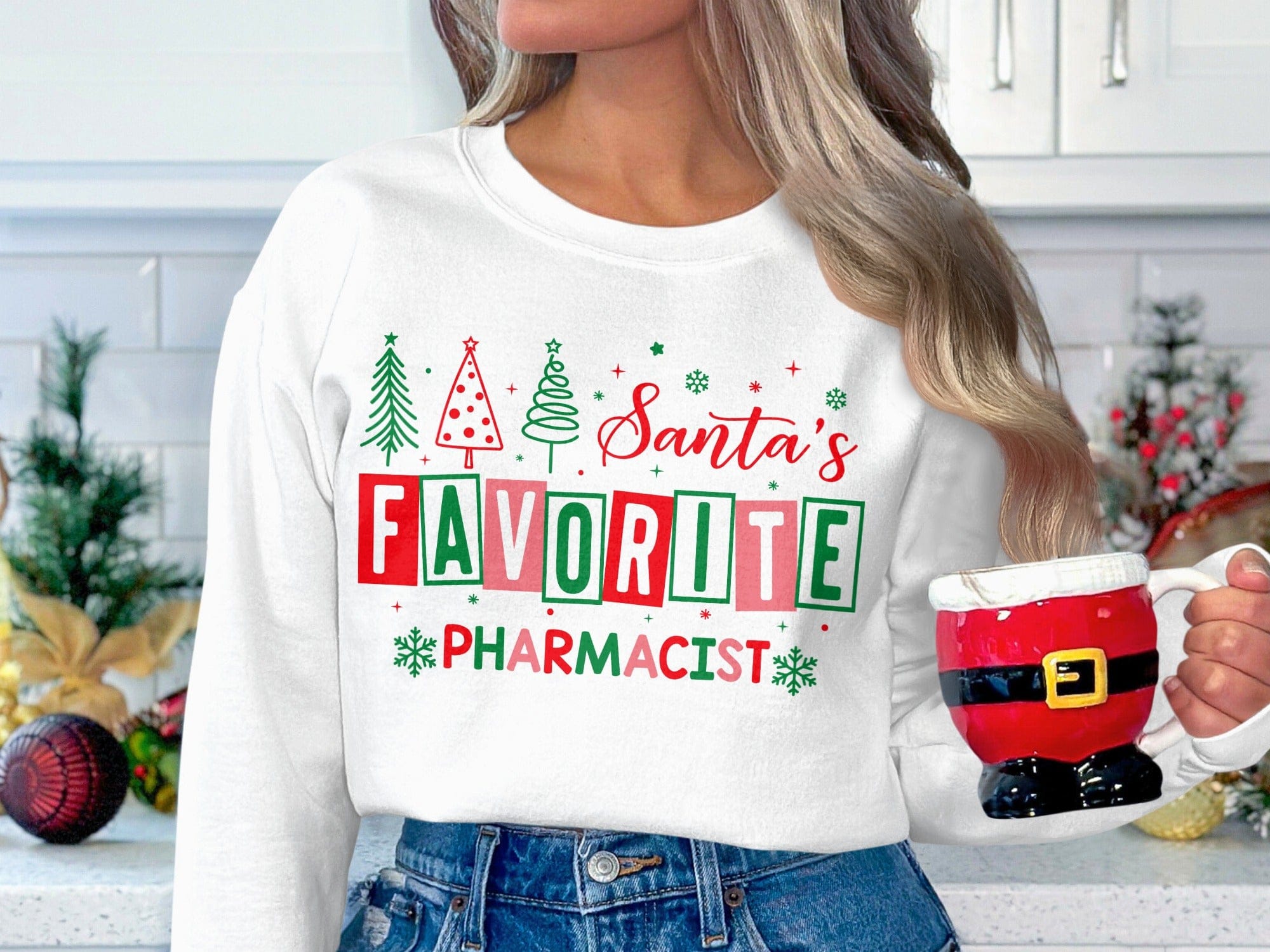 Santa's Favorite Pharmacist Christmas Sweatshirt
