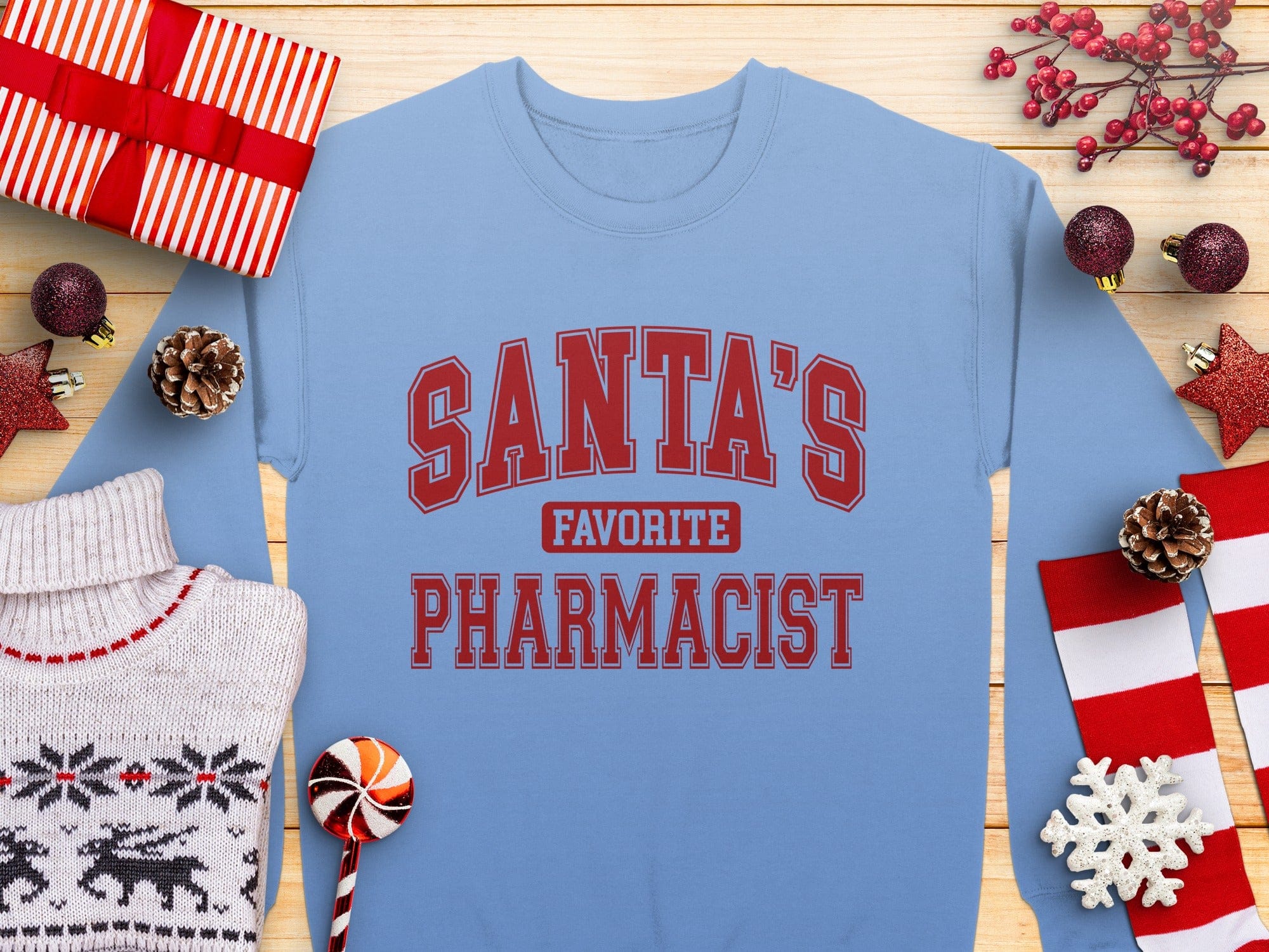 Santa's Favorite Pharmacist Text Print Shirt product
