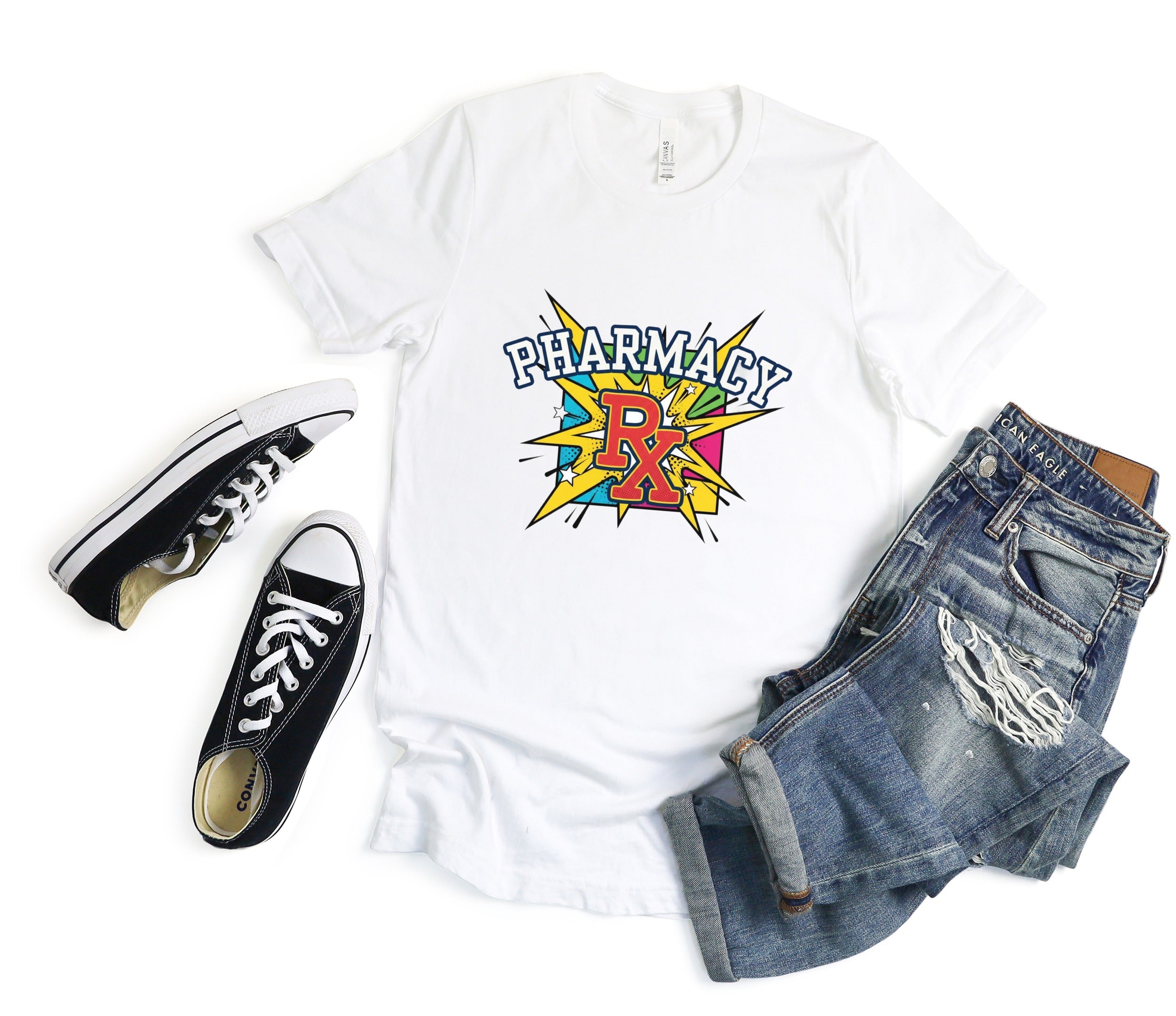 Pharmacy Rx Graphic White Tee Product